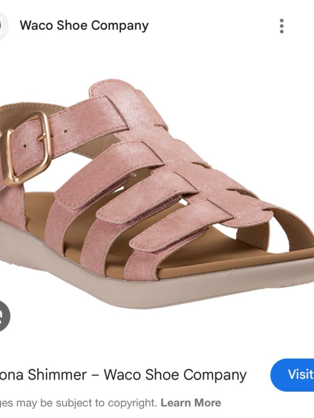 Women's Shimmer Pink Strappy Sandal